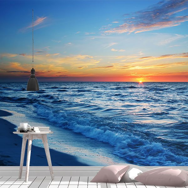 Poster xxl: Coucher de soleil sur le rivage 0