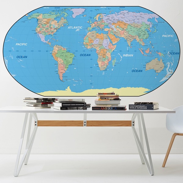 Poster xxl: Carte du monde en anglais 0