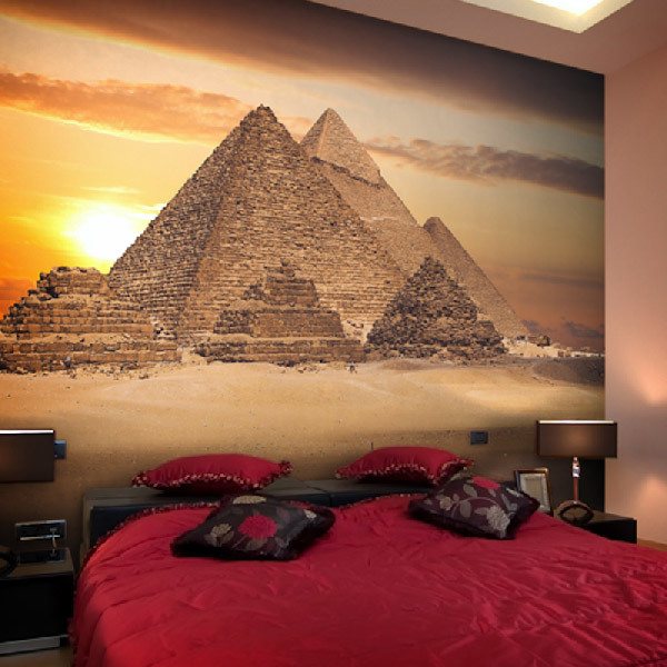 Poster xxl: Pyramides de Gizeh au lever du soleil 0