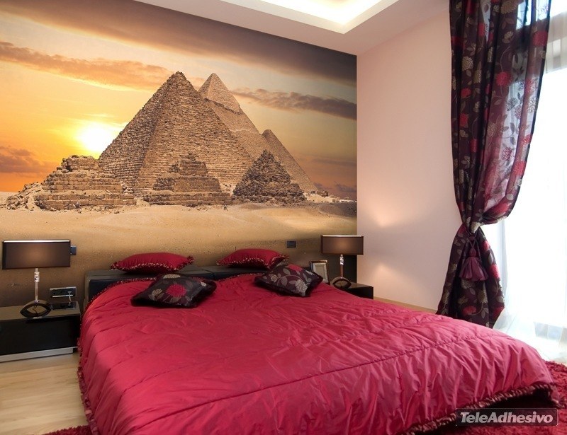 Poster xxl: Pyramides de Gizeh au lever du soleil