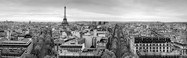 Poster xxl: Panoramique de Paris en noir et blanc 3