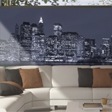 Poster xxl: Panoramique de Manhattan la nuit 2