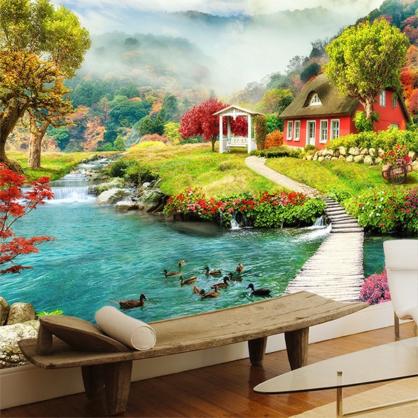 Poster xxl: Cottage par la rivière