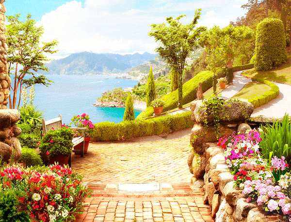 Poster xxl: Jardin au bord du lac