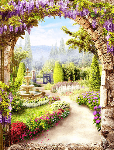 Poster xxl: Jardin de fleurs