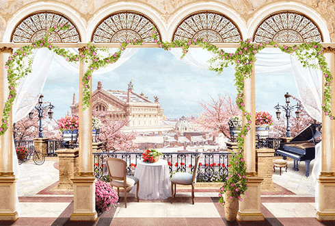 Poster xxl: Grande terrasse dans le grenier