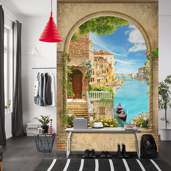 Poster xxl: Fenêtre dans le canal de Venise 0