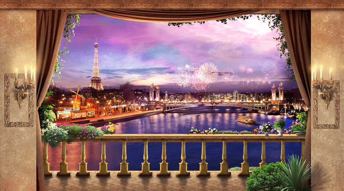 Poster xxl: Nuit à Paris