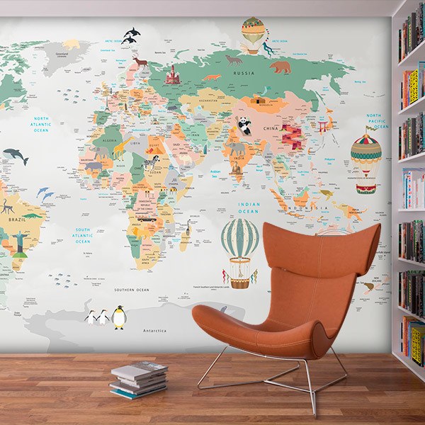 Poster xxl: Carte du monde Pour les Enfants 0