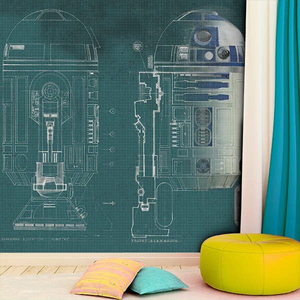 Poster xxl: Plans de R2 D2 0