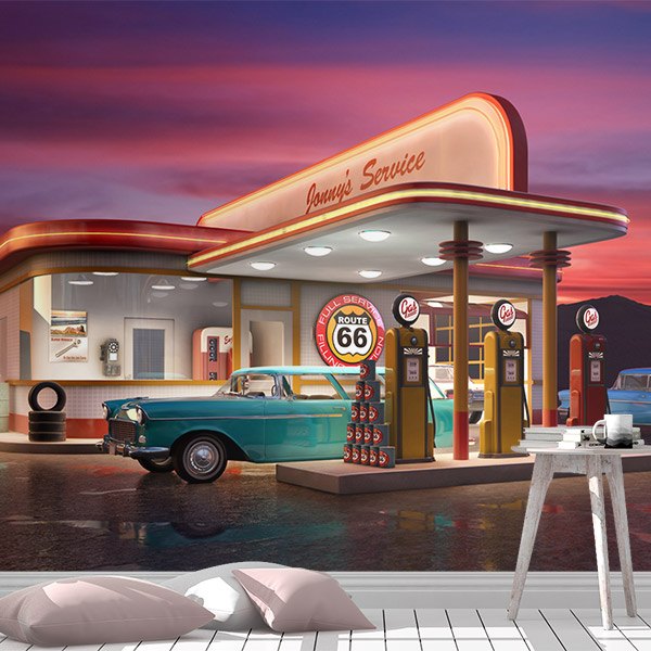 Poster xxl: Station-service Route 66