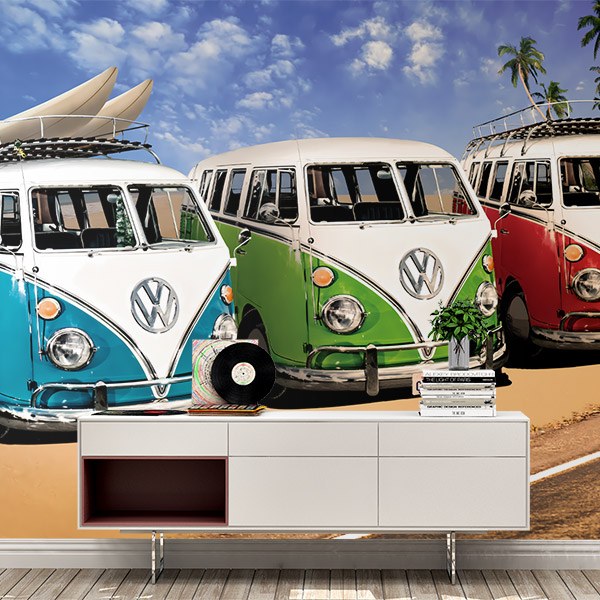 Poster xxl: Fourgons surfeurs Volkswagen 0