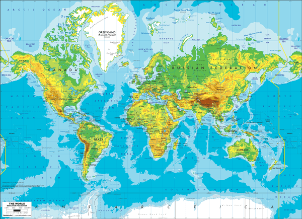 Poster xxl: Carte de monde Soulagement