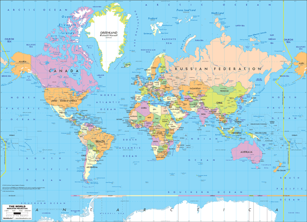 Poster xxl: Carte du Monde Politique