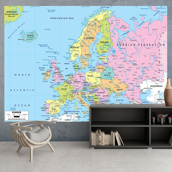 Poster xxl: Carte politique de l'Europe 0