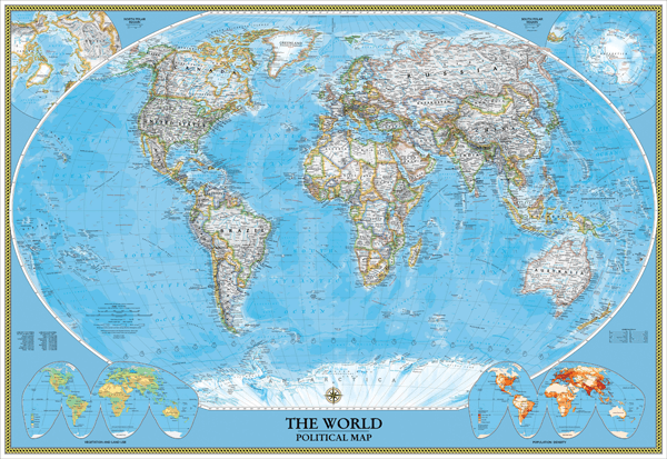 Papier peint vinyle: World Polical Map