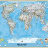 Poster xxl: Carte du monde politique mondiale 3