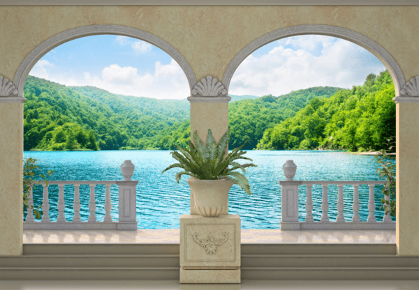 Poster xxl: Lac et végétation
