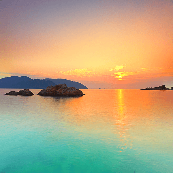 Poster xxl: Lever de soleil dans la mer