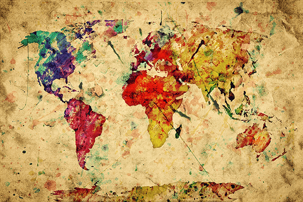 Poster xxl: Peindre la carte du monde