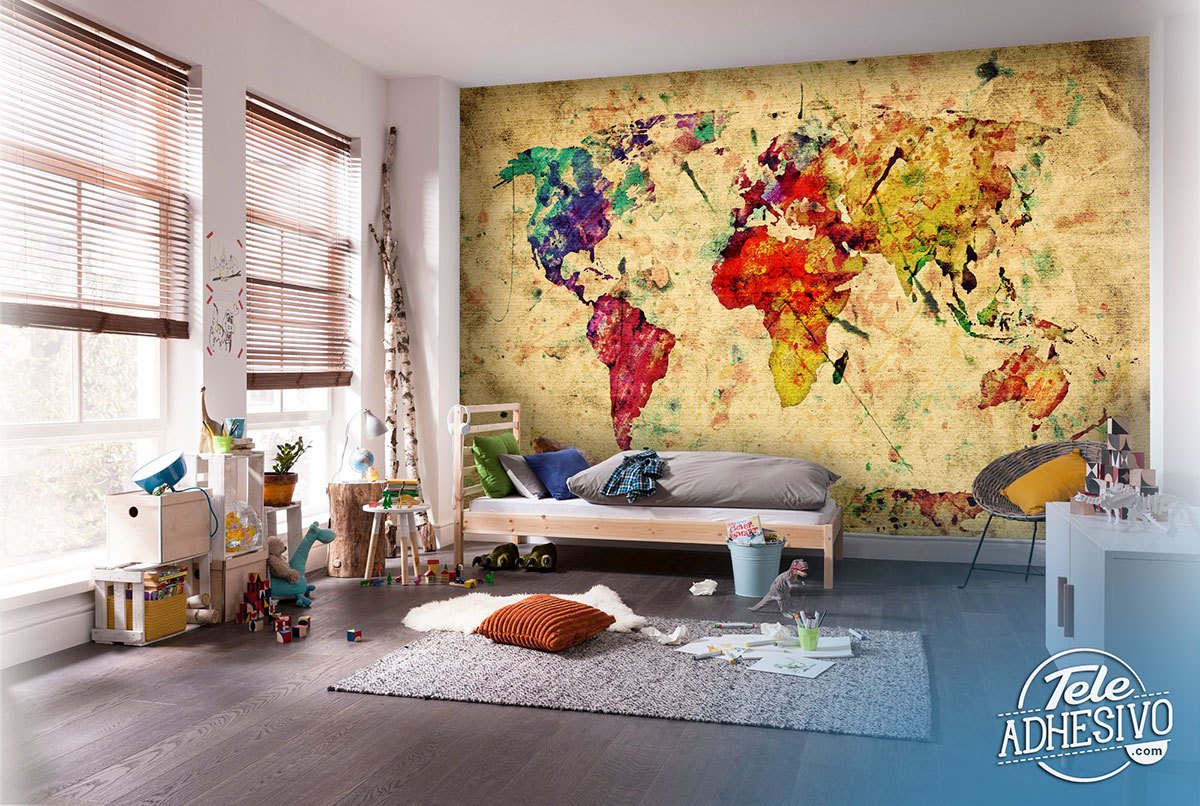 Poster xxl: Peindre la carte du monde
