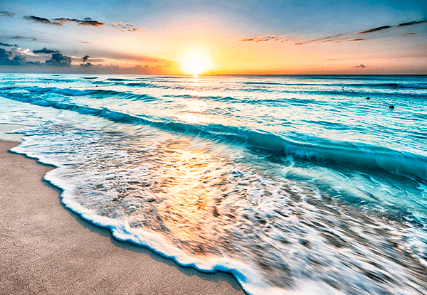 Poster xxl: Des vagues douces au crépuscule