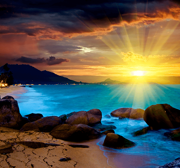 Poster xxl: Coucher de soleil magique