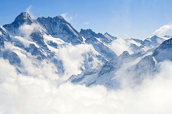 Poster xxl: Montagnes au-dessus des nuages