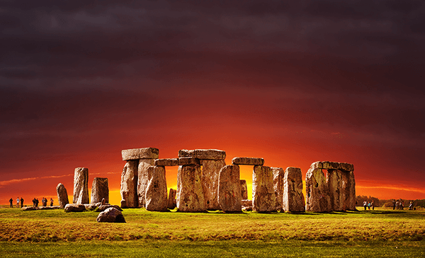 Poster xxl: Stonehenge au coucher du soleil