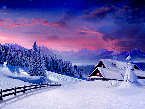 Poster xxl: Chalet dans les Alpes