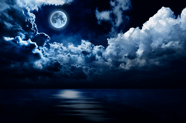 Poster xxl: Pleine lune sur l'océan