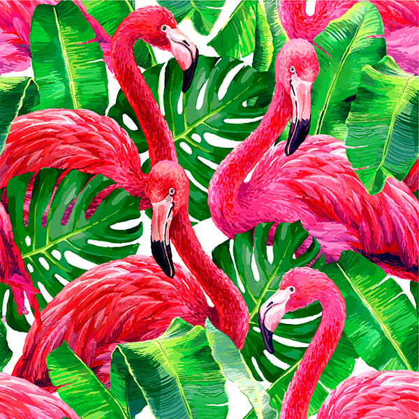 Poster xxl: Estampillage des flamants roses