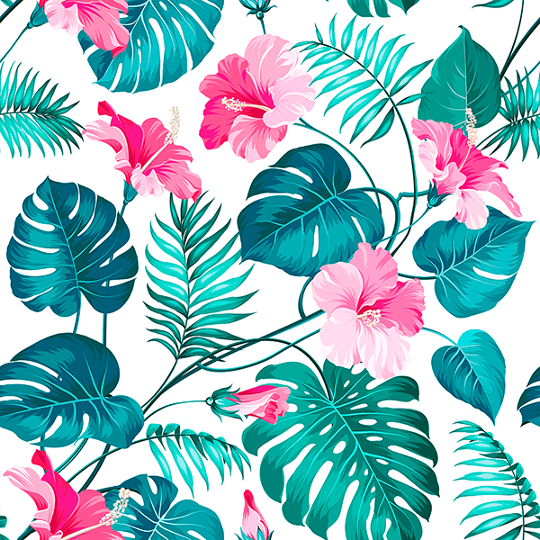 Poster xxl: Estampillage de fleurs et de feuilles
