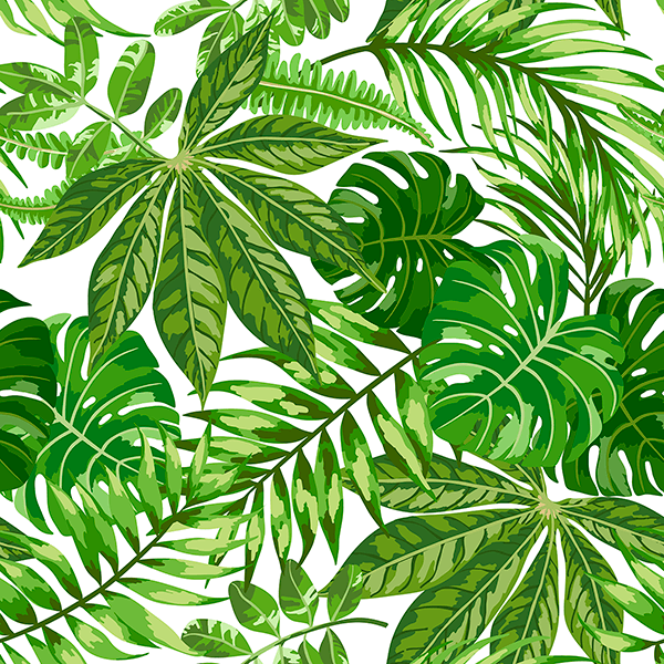Poster xxl: Estampillage de Feuilles vertes