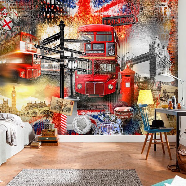 Poster xxl: Collage Londres touriste