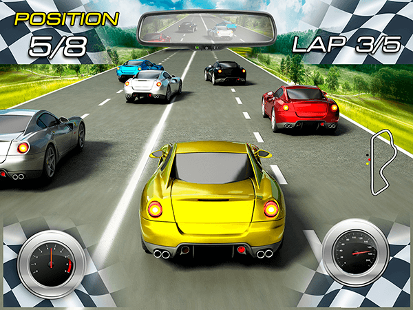 Poster xxl: Jeu vidéo de course automobile