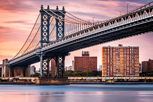 Poster xxl: Pont de Manhattan au coucher du soleil