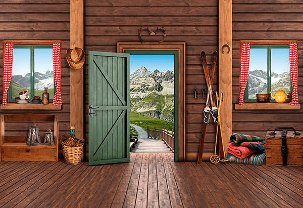 Poster xxl: Chalet dans les Alpes