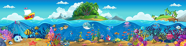 Poster xxl: Faune marine infantile