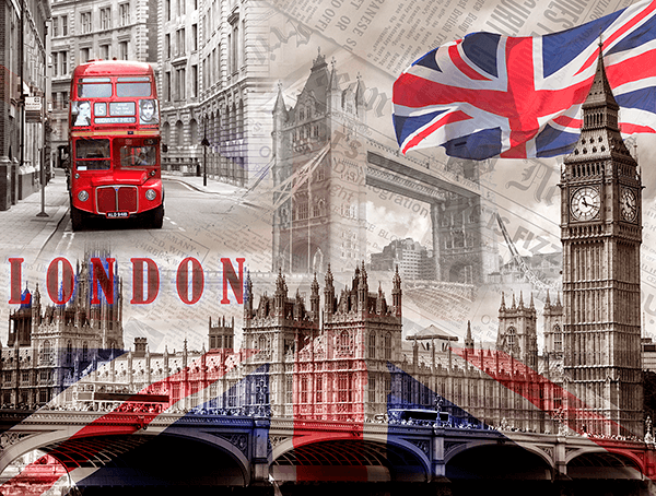 Poster xxl: Collage Westminster Palace