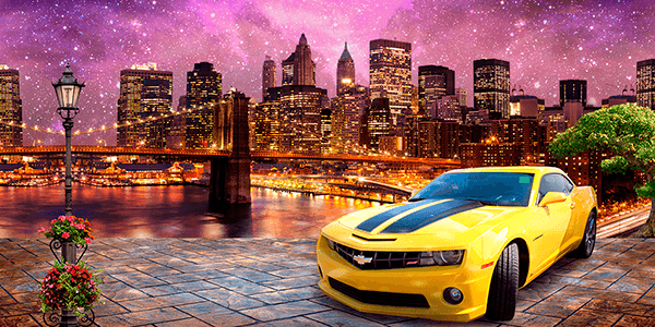 Poster xxl: Chevrolet au pont de Brooklyn