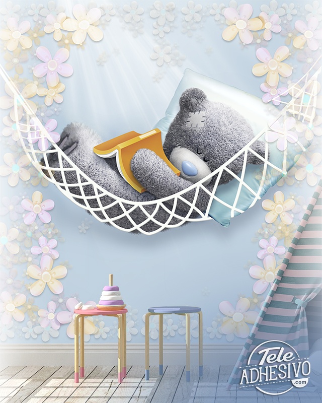 Poster xxl: Ours dormant dans un hamac