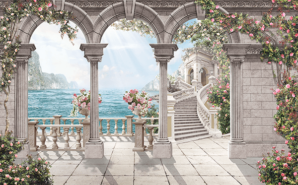 Poster xxl: Patio de roses