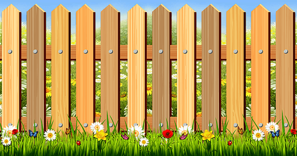Poster xxl: Clôture classique en bois