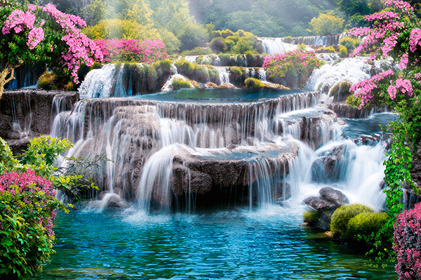 Poster xxl: Jardin de grandes cascades