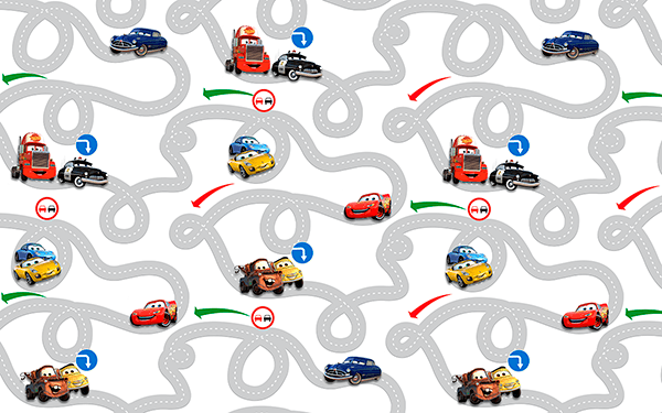 Poster xxl: Circuit Cars, Disney
