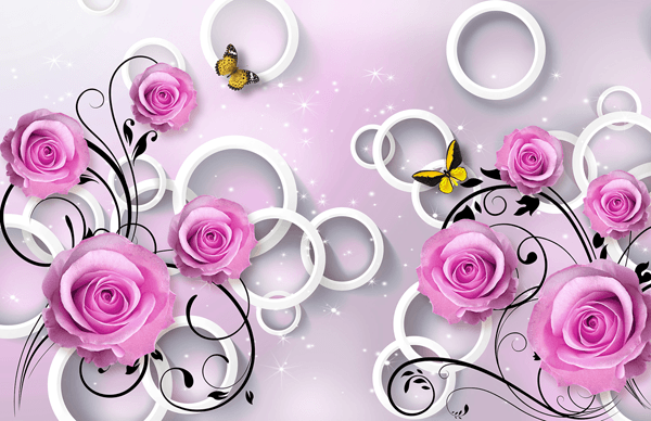 Poster xxl: Lune Bleue Rose