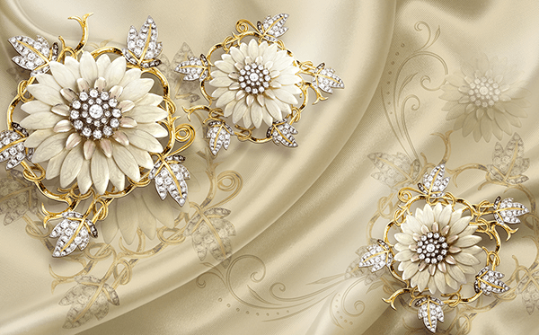 Poster xxl: Fleurs en diamant