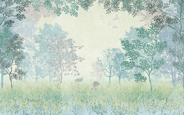 Poster xxl: Illustration flamants