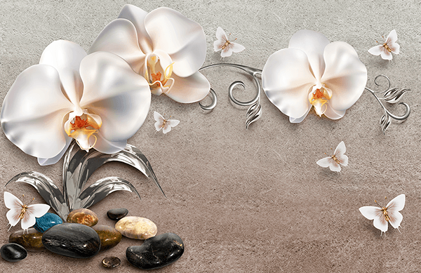 Poster xxl: Orchidées blanches